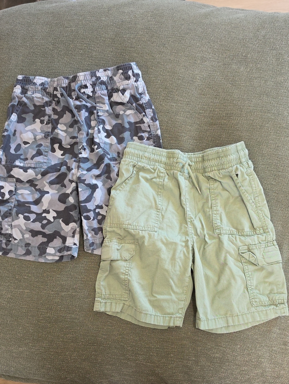 Boys' Cargo Shorts - Green & Navy Camo
